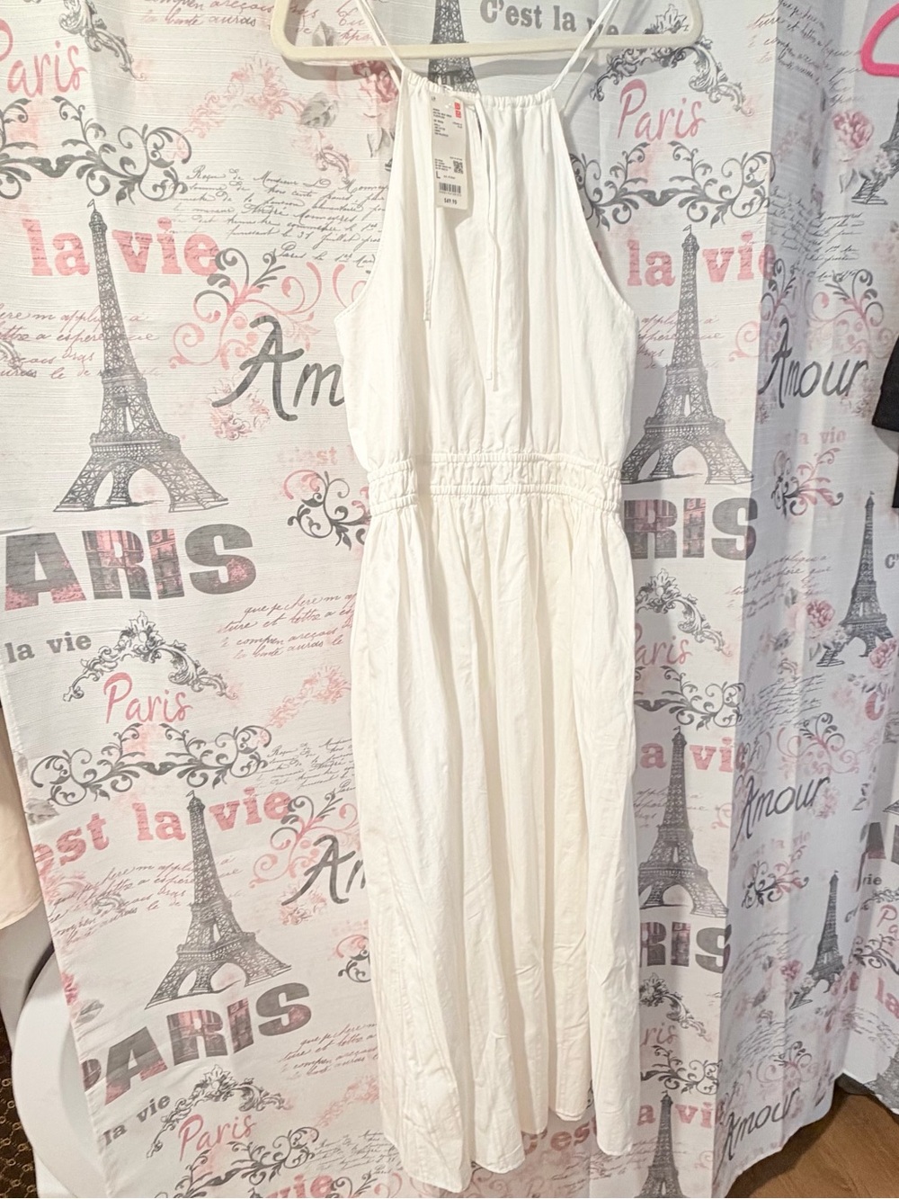 Uniqlo White Midi Sundress